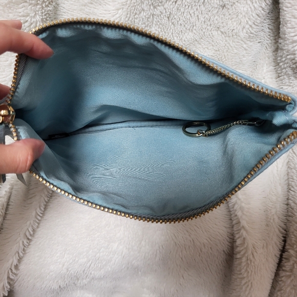 Large Embossed Pouch With Keyring From Indigo! NWT! - Picture 7 of 9